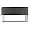 Armen Living Prague Contemporary Buffet in Brushed Stainless Steel Finish and Gray Wood LCPGBUGR - alternate 3